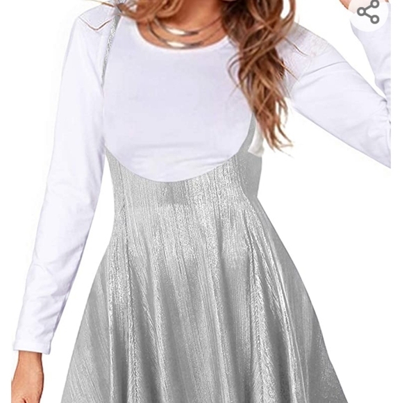 flowy pinafore dress
